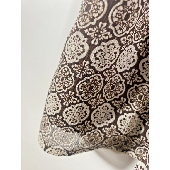 Attention Kmart Skirt Sz XL Brown White Print Chiffon Y2K Boho Forest Fairy NEW - Picture 8 of 15